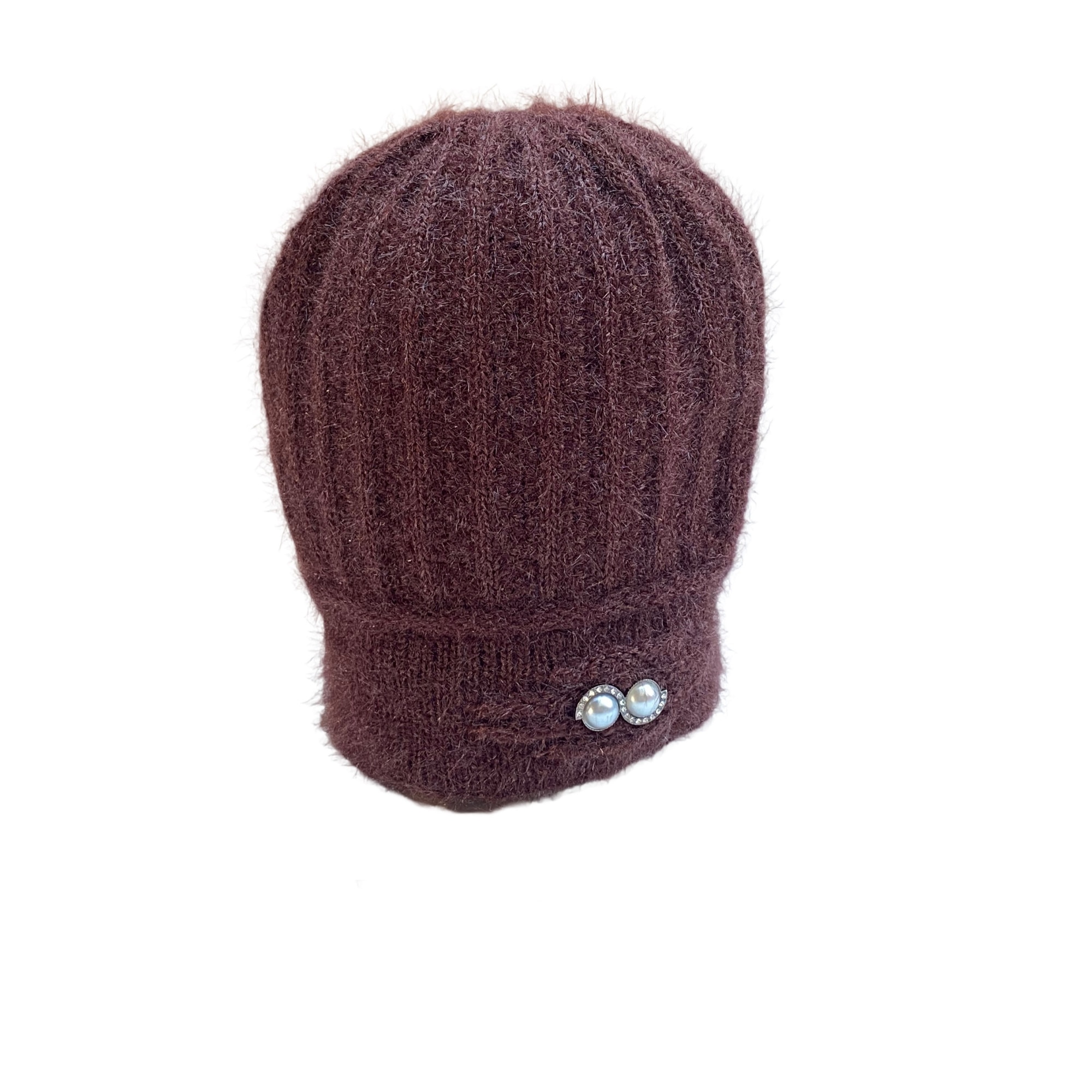 Imagine pentru Caciula dama de iarna cu captuseala, fina, elastica si moale, marime universala, culoare Maro