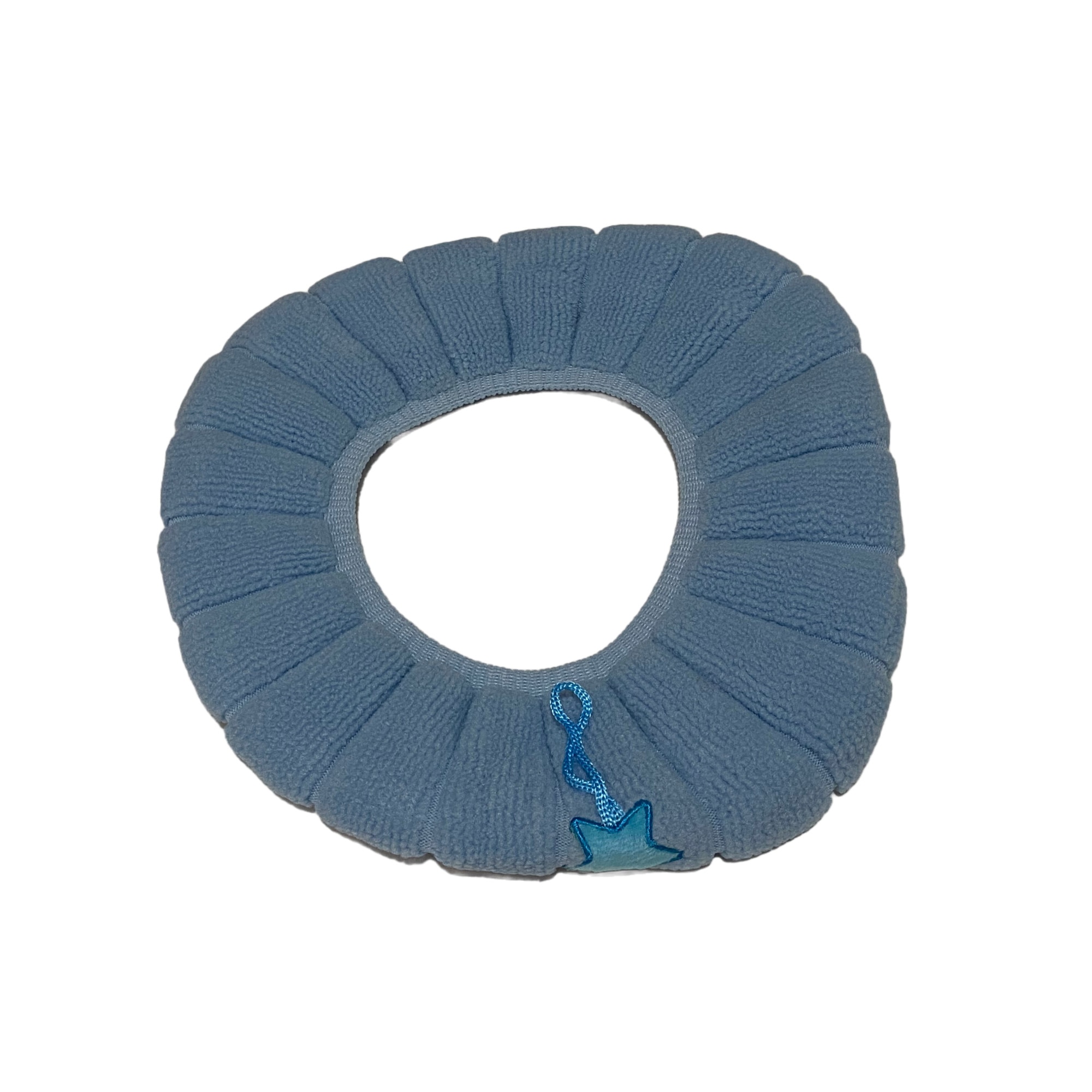 Imagine pentru Husa scaun toaleta pufoasa, material elastic flausat, marime universala, bleu