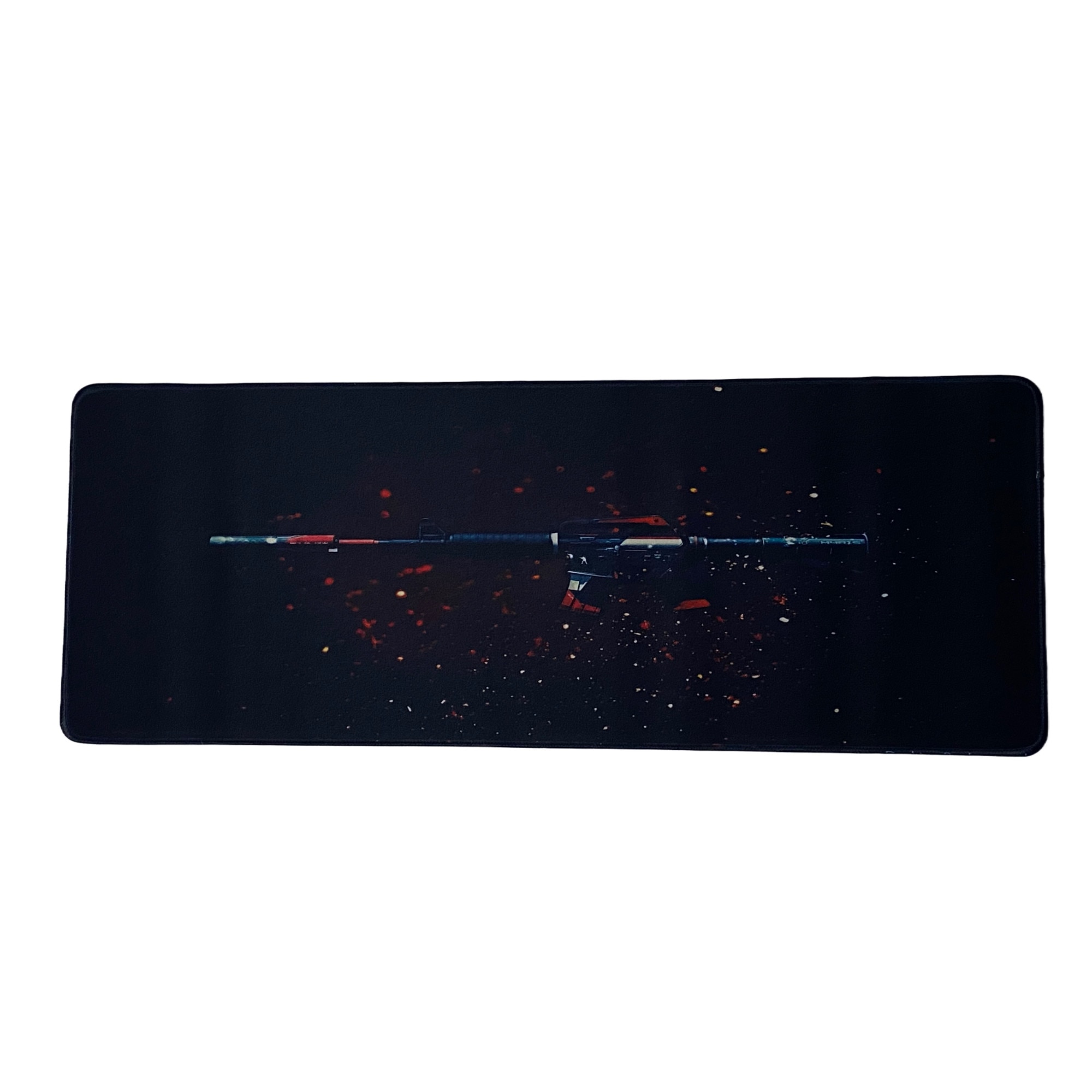 Imagine pentru Mousepad format Deskmat pentru gaming, Black Assault Rifle 800 x 300 x 2 mm