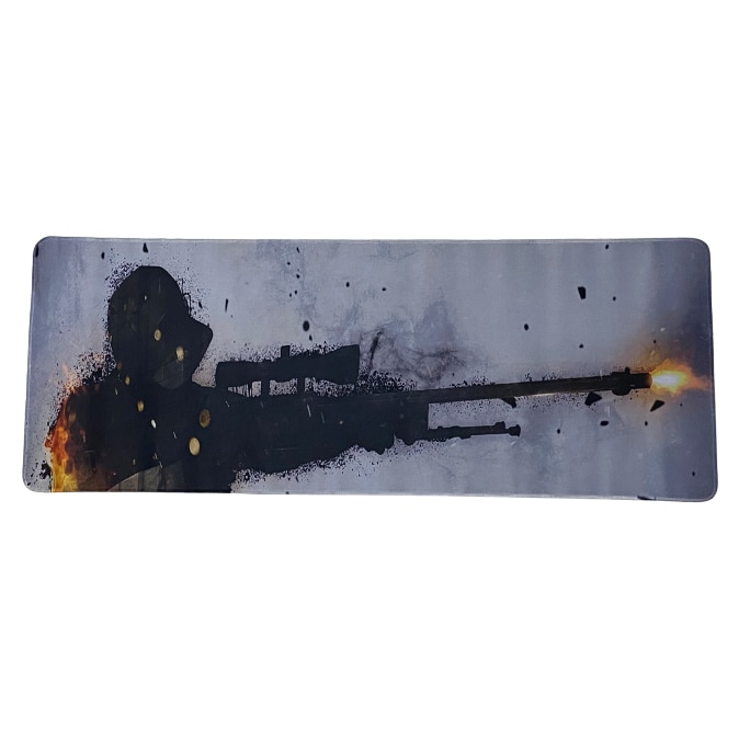 Imagine pentru Mousepad format Deskmat pentru gaming, Sniper Rifle Shadow, 1000 x 500 x 3 mm